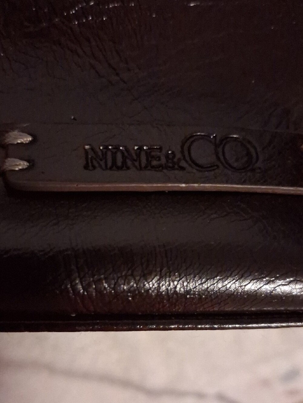 Nine West Black Shoulder Bag with White Contrast Stitching - Picture 2 of 9